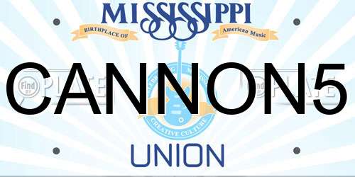 CANNON5 Mississippi License Plate