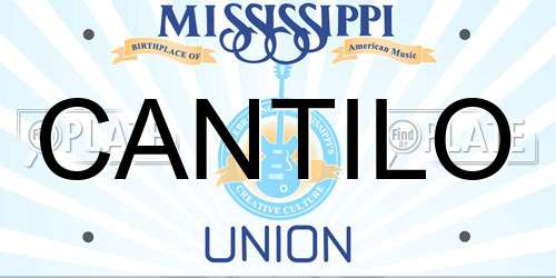 CANTILO Mississippi License Plate