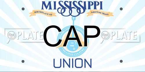 CAP Mississippi License Plate