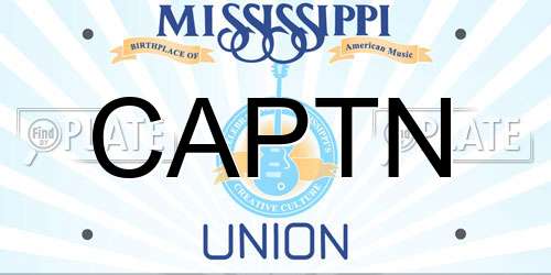 CAPTN Mississippi License Plate