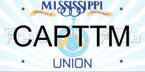 CAPTTM Mississippi License Plate