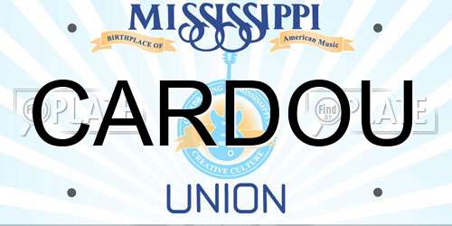 CARDOU Mississippi License Plate
