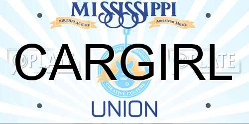 CARGIRL Mississippi License Plate