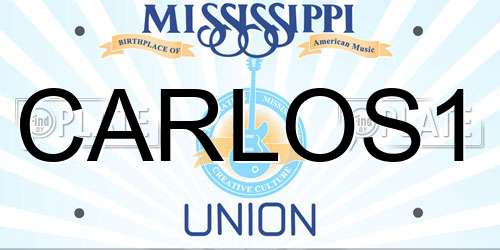 CARLOS1 Mississippi License Plate