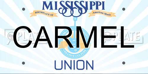 CARMEL Mississippi License Plate