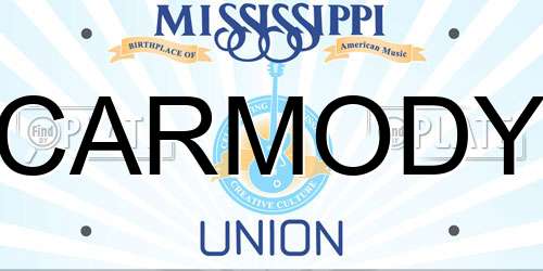 CARMODY Mississippi License Plate