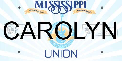 CAROLYN Mississippi License Plate