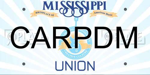 CARPDM Mississippi License Plate