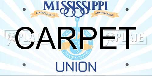 CARPET Mississippi License Plate