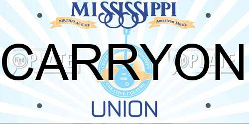 CARRYON Mississippi License Plate