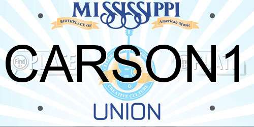 CARSON1 Mississippi License Plate