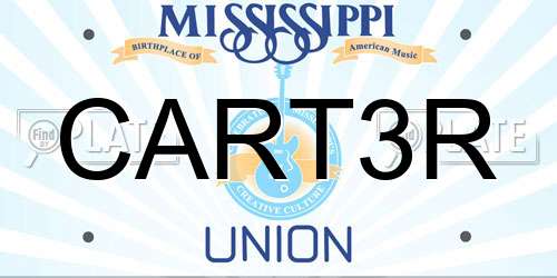 CART3R Mississippi License Plate