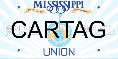 CARTAG Mississippi License Plate