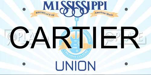 CARTIER Mississippi License Plate