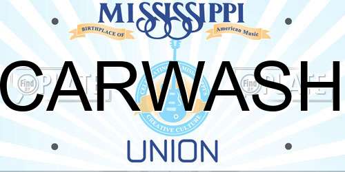 CARWASH Mississippi License Plate