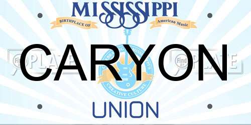 CARYON Mississippi License Plate