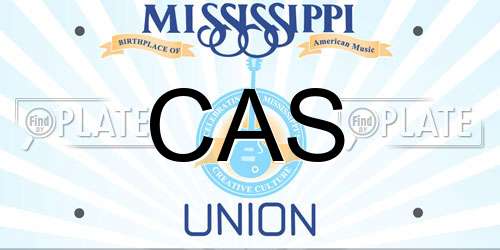 CAS Mississippi License Plate