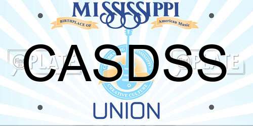 CASDSS Mississippi License Plate