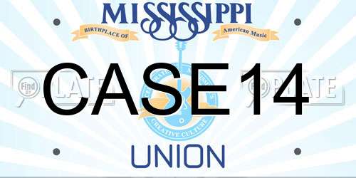 CASE14 Mississippi License Plate