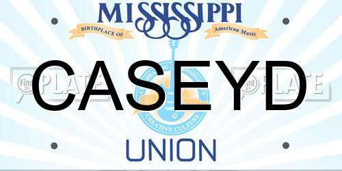 CASEYD Mississippi License Plate
