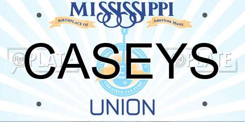CASEYS Mississippi License Plate