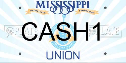 CASH1 Mississippi License Plate