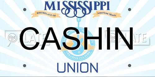CASHIN Mississippi License Plate