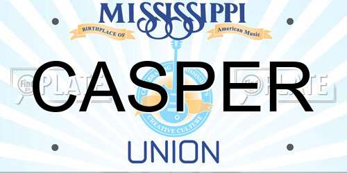 CASPER Mississippi License Plate