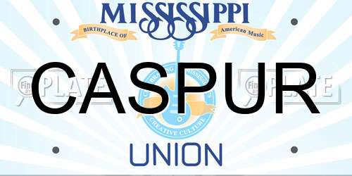 CASPUR Mississippi License Plate