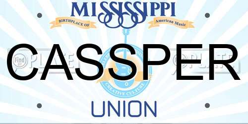 CASSPER Mississippi License Plate