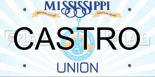 CASTRO Mississippi License Plate