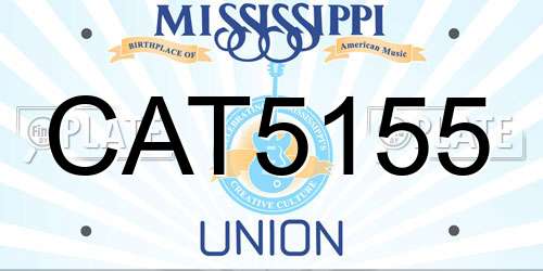 CAT5155 Mississippi License Plate