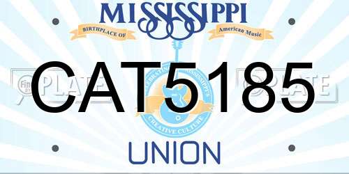 CAT5185 Mississippi License Plate