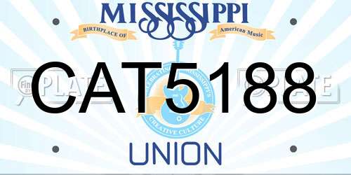 CAT5188 Mississippi License Plate