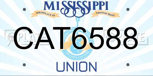 CAT6588 Mississippi License Plate