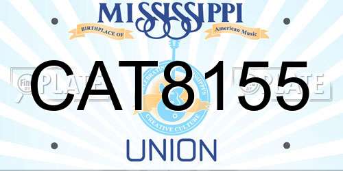 CAT8155 Mississippi License Plate