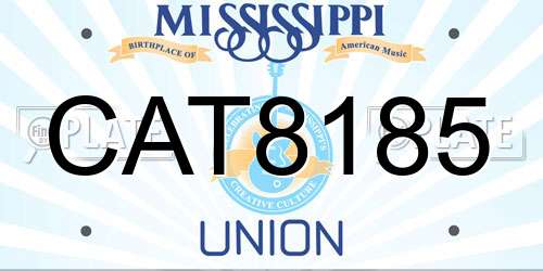 CAT8185 Mississippi License Plate