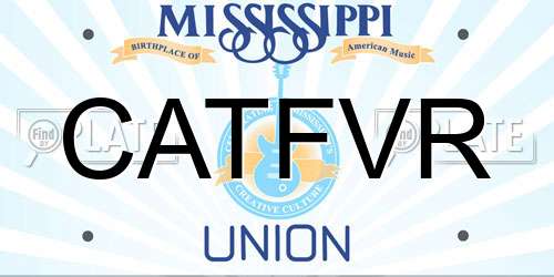 CATFVR Mississippi License Plate
