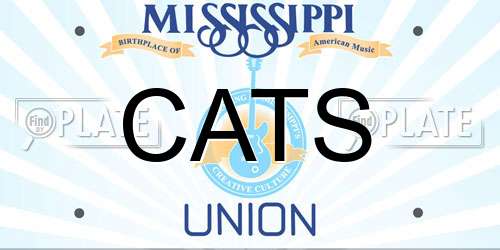 CATS Mississippi License Plate