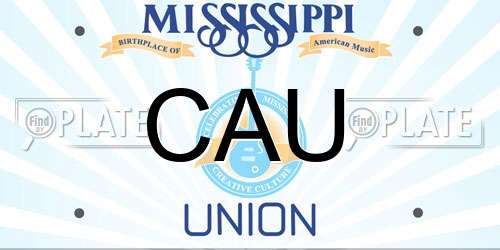 CAU Mississippi License Plate
