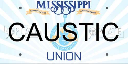 CAUSTIC Mississippi License Plate