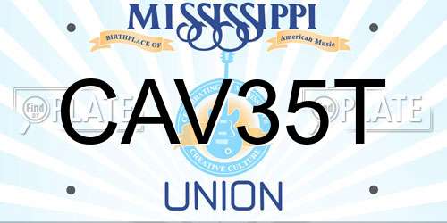 CAV35T Mississippi License Plate