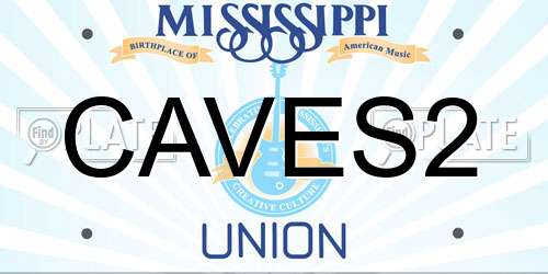 CAVES2 Mississippi License Plate