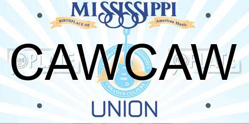 CAWCAW Mississippi License Plate