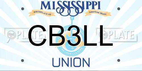 CB3LL Mississippi License Plate