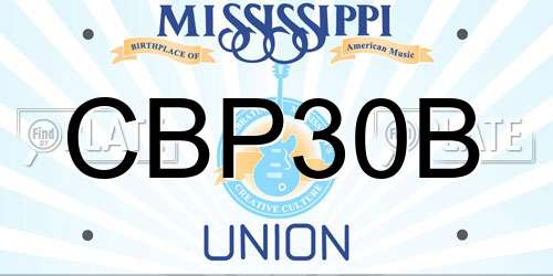 CBP30B Mississippi License Plate