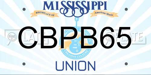 CBPB65 Mississippi License Plate