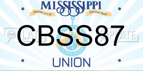 CBSS87 Mississippi License Plate