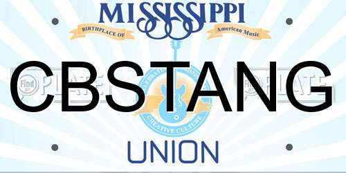 CBSTANG Mississippi License Plate