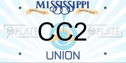 CC2 Mississippi License Plate